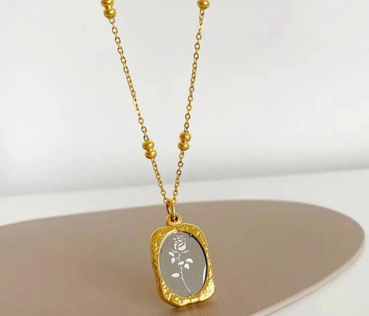 Mirror Rose Necklace