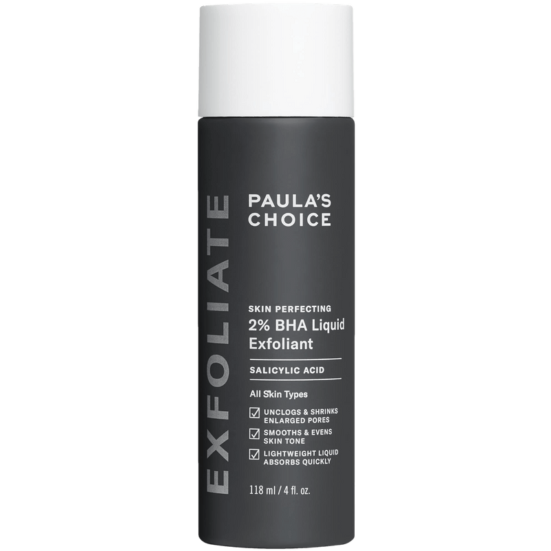 Paula's choice skin perfecting 2% bha liquid exfoliant, salicylic acid peel for face,