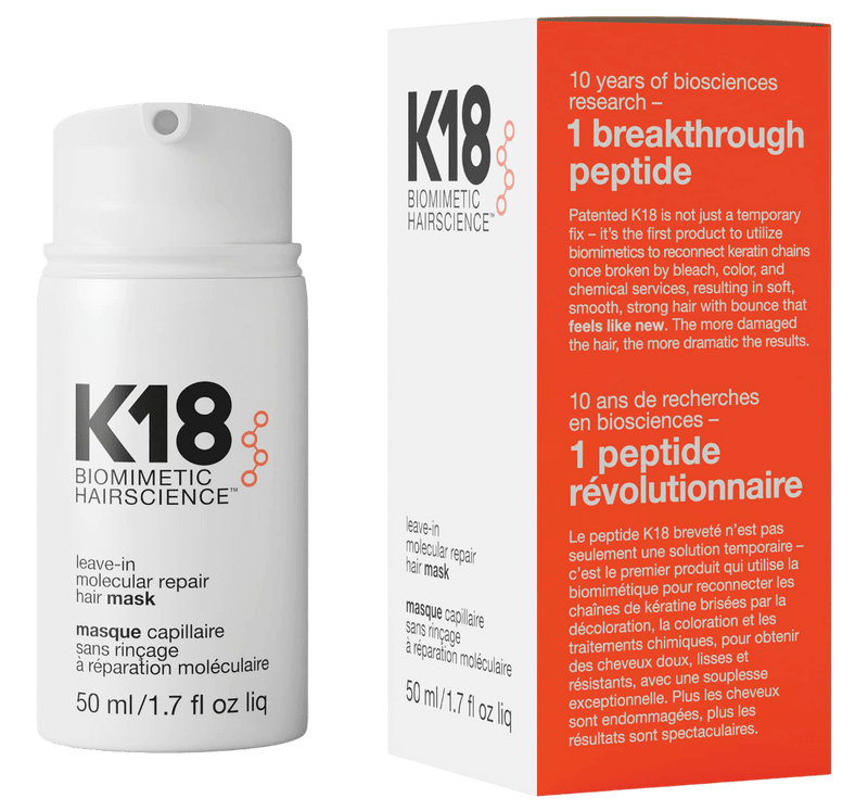 K18 Leave-In Molecular Hair Mask, Repairs Dry or Damaged Hair