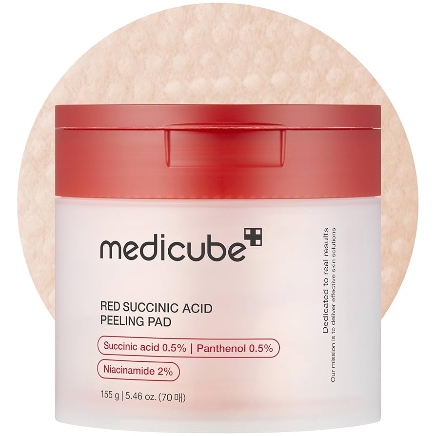 medicube red succinct peeling pad