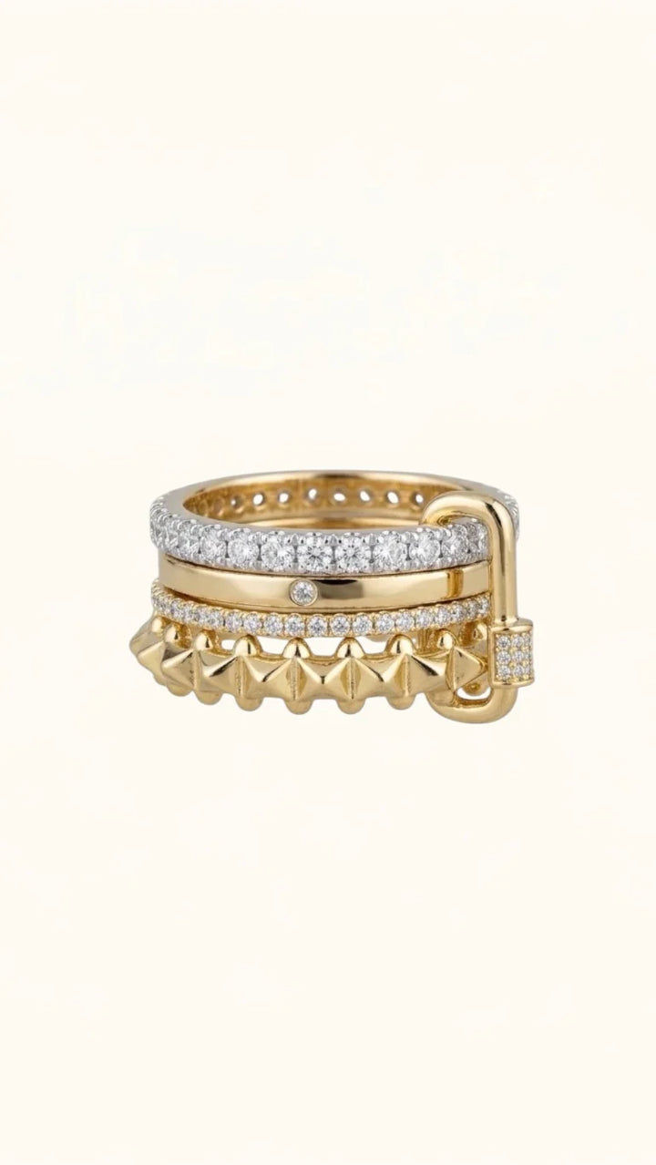 Bold Harmony Rings Set