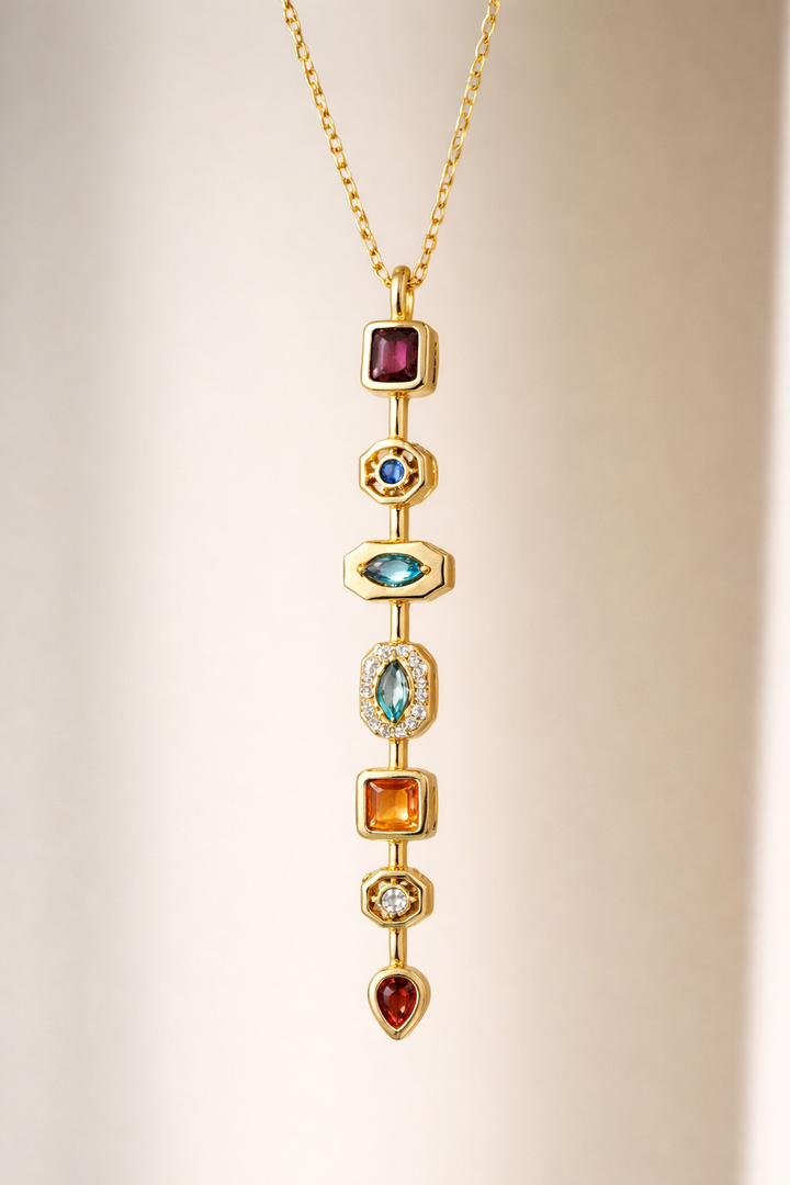 Galaxy Line Stones Necklace