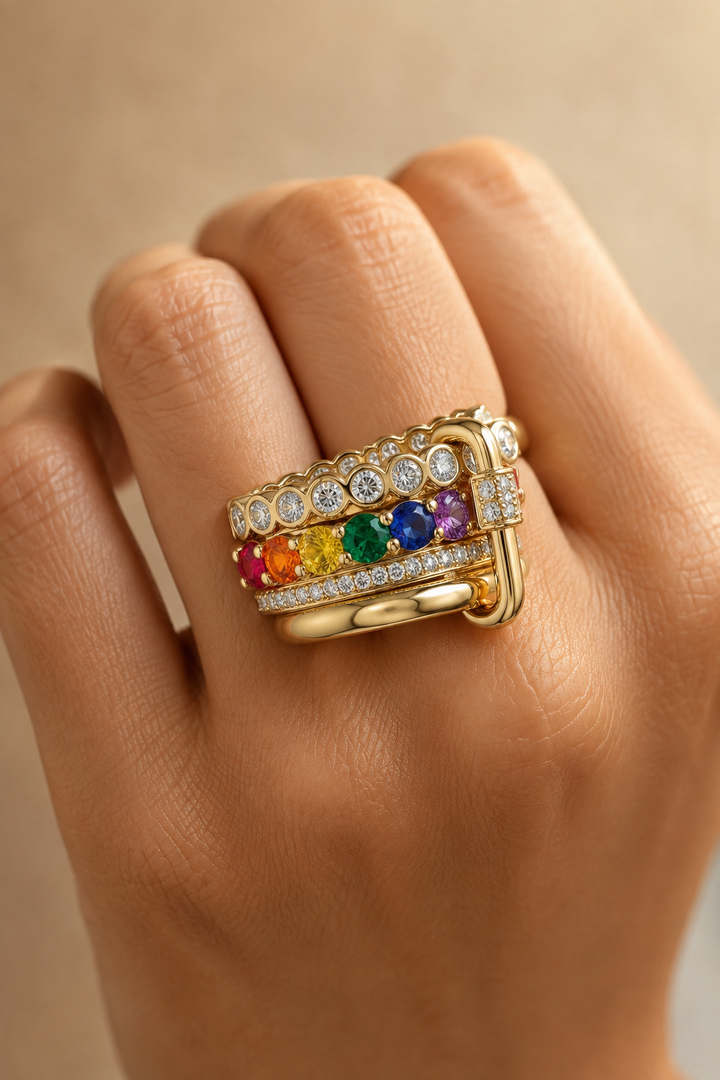 Aura Stack Rings Set | Mahla | مهلا