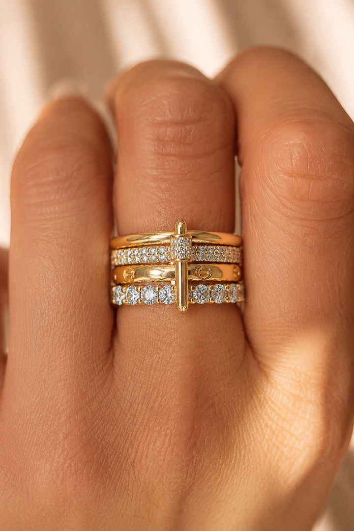 Luxe Stack Rings Set | Mahla | مهلا