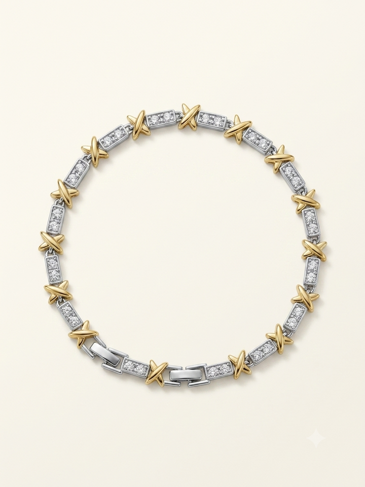 Mixed Celeste X Tennis Bracelet