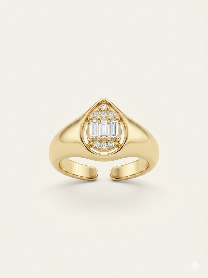 Majestic Drop Pinky Ring