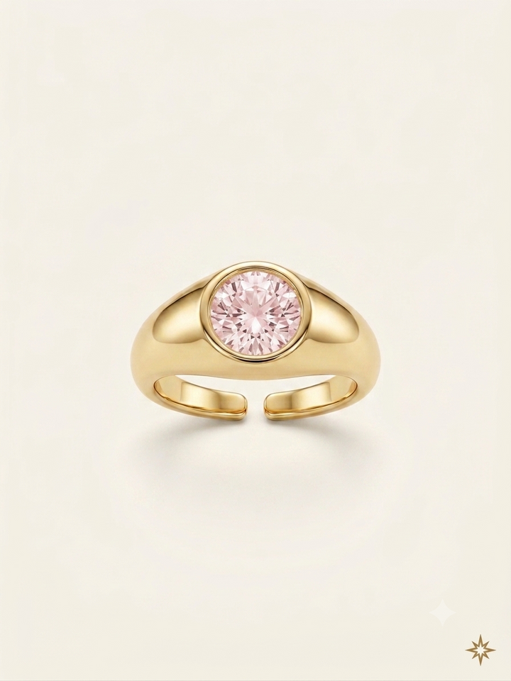 Rose Glow Pinky Ring
