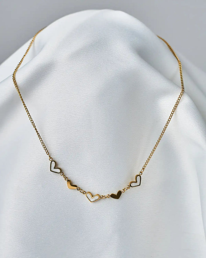 Mini Hearts Flock Necklace