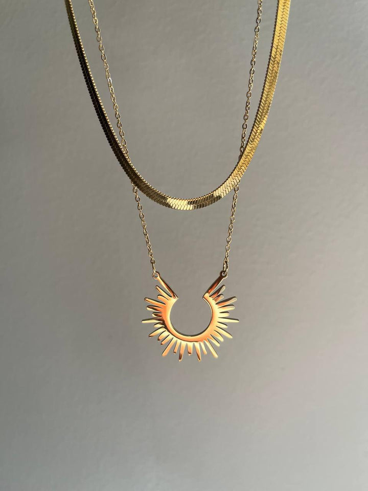 Half Sun Serpents Necklace