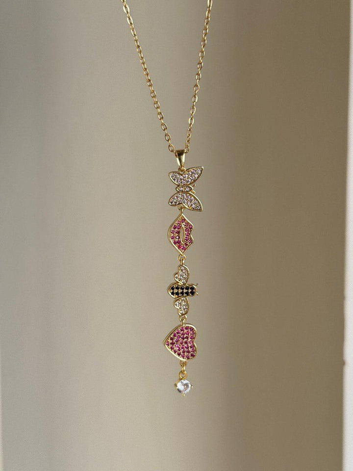 Pink Whisper Drop Necklace
