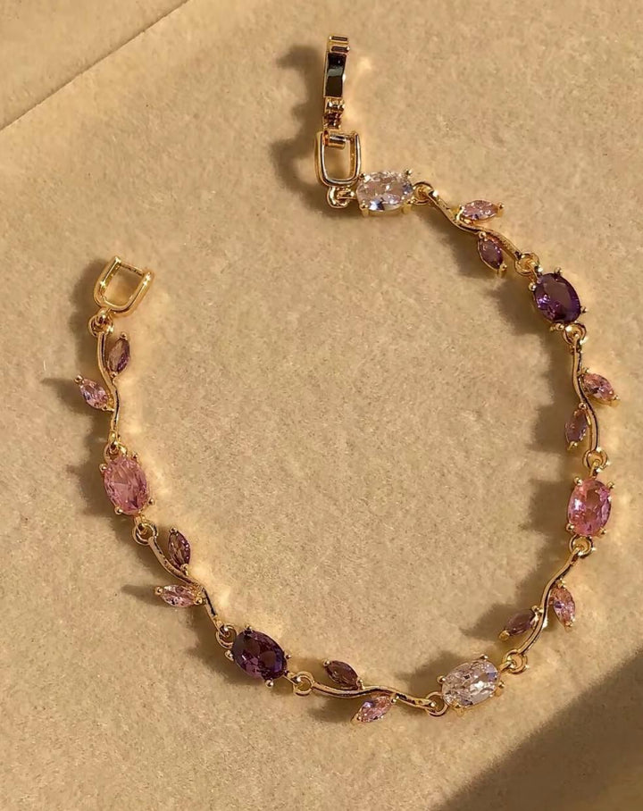 Amethyst Bloom Tulip Bracelet