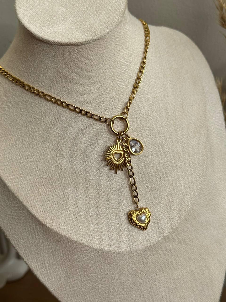 Winter Hearts Charms Necklace